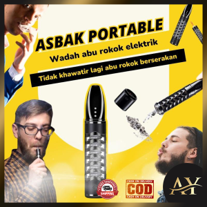 Asbak Elektronik Portabel 3in1 dengan Filter dan Usb Lighter - Hitam Matte
