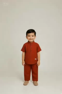 Lucuna Affan - Set Koko Anak Laki-Laki Bahan Polo Linen Size 1-5 Tahun
