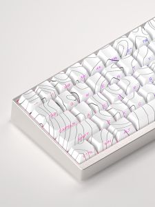 Wooting Keycaps Side Carved Altitude Line Transparent PBT Mechanical Keyboard Keycaps Support Ergonomics 132 Pieces