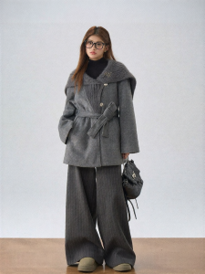 WESTAYONE | Winter Female Fake Mink Fur Collar Patchwork Tied Coat