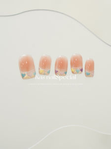 Kas Handmade French Love Cat Eye Nail Tips 2025 New Gentle Whitening Pink High-End Feeling Wearable Nail Tips Macaron Color