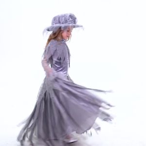 Halloween Ghost Princess Cosplay Skull Bridal Costume   Victorian Childrens Dance Dress