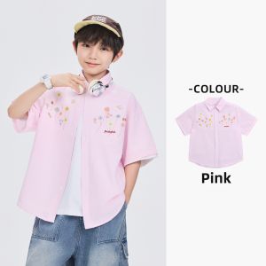 PAIDING | Stylish Lightweight Striped and Embroidered Boys Shirt