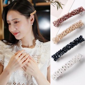 Flash Rhinestones Metal Hair Clip for Women Elegant Temperament Side Clip Fashion Girl Hair Pin Hair Accessories