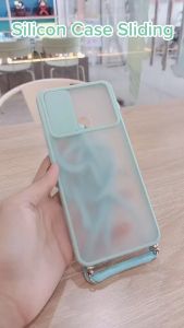 OPPO A54 4G CASING SOFT CASE DOVE SLIDING CAMERA PLUS TALI LAYNARD MODEL TERBARU - PGC SHOP