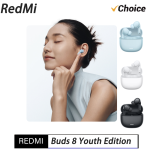 NEW REDMI Buds 8 Youth Edition 42dB Deep Active Noise Cancellation | 12.4mm Extra-Large Titanium-Coated Driver