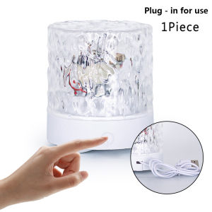LED Water Pattern Ambient Table Lamp RGB  Rechargeable USB Projection Dimming Water Wave Desktop Decorative Lamp Bedroom Bedside