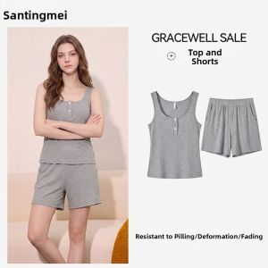 GRACEWELL | New Soft Chest Padded Sleepwear 2026 Modal