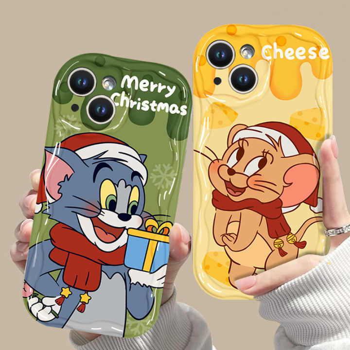 Cartoon Cat and Mouse Couple Casing Redmi Note 14 13 Pro+ 12S 4G 12 Pro Plus 5G 14C 13C 12C A1 A2 A3 11S 11 10C 10 9T 9C 9A POCO X6 X5 M6 C65 Fine hole lens Anti-fall Soft Phone Case NY 78