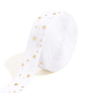 Single-sided Velvet Ribbons Hot Stamping Stars DIY Gift Wrapping Wedding Bouquet Christmas Party Supplies Decor Hair Accessories