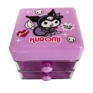 Keeppley | Hộp Đựng Đồ Hai Tầng Dành Cho Bé Gái Đựng Đồ Trang Sức Hạt Cườm Văn Phòng Phẩm Có Ngăn Chia Ô Thiết Kế Hoạt Hình Dễ Thương Vui Nhộn