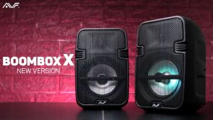 AVF Boombox-X Portable Wireless Bluetooth RGB Speaker - Black/Blue