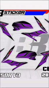 STRIPPING STICKER VARIASI MOTOR HONDA CB-150R V3 | DESAIN KEKINIAN CBV 28 RACING O