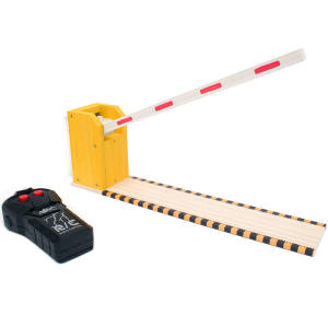 Remote Control Parking Lot Gate Barrier Toy Childrens Play Equipment Drive-Thru Road Gate Lift Barrier Colorful Wooden Toys