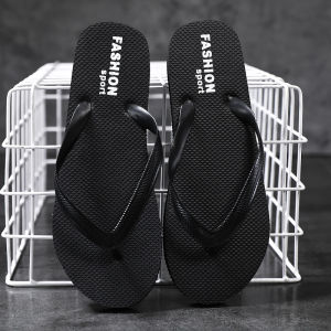 Sporty Mens Slippers Summer 2024 Anti-slip Thick Bottom Home Beach Outdoor Casual Trendy Slip-On Rubber Flat Heel Sandals