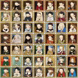 50 Sticker Hình Nhân Vật Hoạt Hình Thế Giới Nghệ Thuật Cổ Điển Dễ Thương Q Phiên Bản Chống Thấm Nước Trang Trí Điện Thoại Di Động