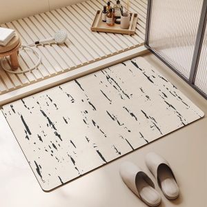 Absorbent Soft Pad Silicon Dinosaur Bathroom Mat Modern Simple Stripe Non-Slip Toilet Entrance Floor Rug Home Decor Carpet