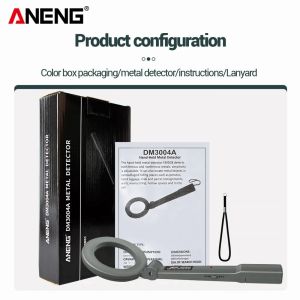 Portable Metal Detector ANENG DM3004A High Sensitivity Body Search Handheld Security Intelligently Adjust Objects Distance Tools