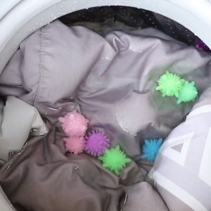 Banh Bóng Gai Nhựa Sinh Học Hỗ Trợ Giặt Giũ - Quả Cầu Gai Loại Bỏ Vết Bẩn - Chống Nhăn Bảo Vệ Quần Áo - Bóng Gai Chống Xoắn Quần Áo Dùng Cho Máy Giặt