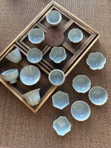 Ruyao Tea Cup Tianqing Agate Glazed Owner Cup Neiroute Original Origin Slight Defects Handmade Chinese Style Ceramic Tea Set