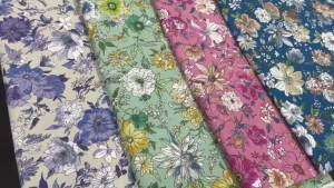 Teramila 100% Cotton Poplin Fabrics Bright Vintage Rose Printed Hawaiian Patchwork Fabirc Per Meterc For Sewing Clothes Dress