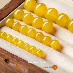 HONGLIANGYUAN | Genuine Natural Yellow Agate Beads