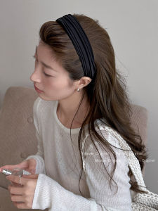 Korean Style Wide Edge Hairband Womens New 2025 High Forehead Pressing Hair Washing Headband Fashionable Hair Accessories