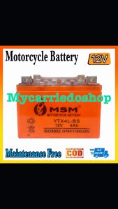 MSM/KING SFON/Motorcycle Battery YTX4L-BS 12N4L-BS 12V 4Ah(Gel Battery YTX4L-BS Maintenance F ree)Japan Standard IOS9002