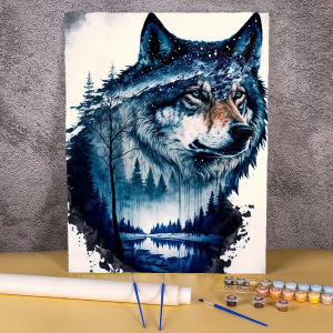 Diy Painting Package Animal Picture On Canvas Kids Acrylic Paint By Numbers Landscape Paintings On The Wall Home Decor Pintura