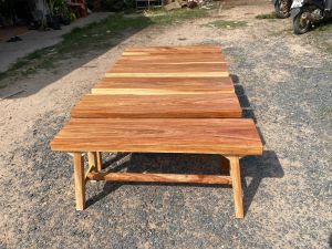 ม้านั่งไม้ยางนา ขนาด25*100*45cm.ม้านั่งสนาม ม้านั่งกลางแจ้ง แข็งแรง ทนทาน ไม้แผ่นเดียว