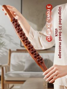 Beech Wood Massage Rasp Bar Whole Body Universal Meridian Unblocking Abdominal Massage Stick Back Pushing Tool Tofucam Sn-Gjbjm0-087