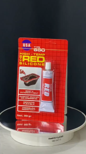 USA Merah 30gr Red Silicone RTV Lem Gasket Maker Perekat Besi Plastik Kaca Kayu High Temp 650F