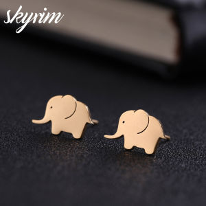 SKYRIM Womens Elegant Earrings Elephant Stud Earrings Fashion Jewelry