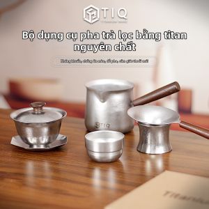 XINLONGTANG | Bộ Trà Nắp Treo Titanium Sạch