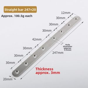 Thickened Straight Angle Connector Plate