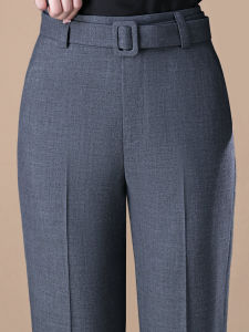 Quần Ống Đứng Cạp Cao Cho Nữ Mùa Hè Mới Quần Dài Thường Ngày Cho Phụ Nữ Trung Niên Quần Tây Mẹ Mùa Xuân Hè