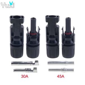 YuXi 1/2 Sets 1000V 30A 45A Solar Photovoltaic Connector Male Female Solar Panel MC-4 Waterproof Plug PV Modules