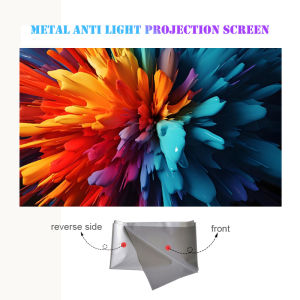 Metal anti glare screen 60-120 inches can be freely cut to size easy to install with Velcro included can  folded easy carry