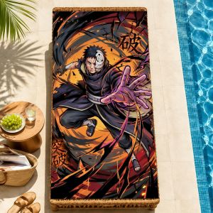 NARUTO | fanart anime cool n-Naruto Powerhouse Towel Pool soft Beach Towels Trip swim bath Towel Gym Spa home room Decor Holiday Gift