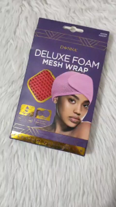 Donna Deluxe Foam Mesh Wrap Red – Comfortable Breathable Hair Wrap for Styling & Protection