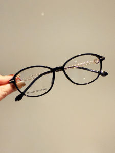 RUIYABO | Light Oval Frame Wine Red Metal Senior Reading Anti-Blue Light Glasses