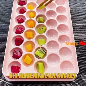 33 Ice Ball Maker with Lid (Same Size as RM0.50 Coin) Food Grade Round Ice Mold Tray Easy Release 33 Grids Ice Cube Box