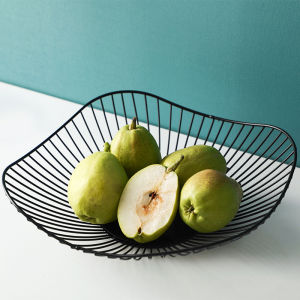 Fruit Plate Living Room Home Accessible Luxury Classy Snack Storage Rack Dining Table Iron Storage Rack Creative Fruit Basket