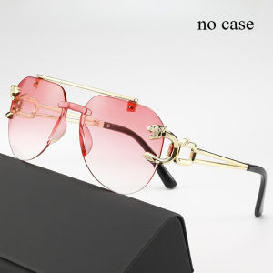 Gradient Punk Sunglasses UV400 Frameless Eyewear Vintage Sun Glasses for Women Men