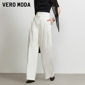 Vero Moda | 2026 Fall Winter New Old Money Style Pleated Buckle Solid Loose Wide Leg Pants