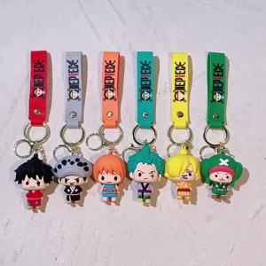 Bandai | Bộ Móc Khóa Anime One Piece - 6 Kiểu Dáng Bao Gồm Luffy Zoro Sanji Nami Chopper Law - Móc Khóa Túi Xách Móc Khóa Xe Dễ Thương Phiên Bản Q Dành Cho Fan Và Các Cặp Đôi