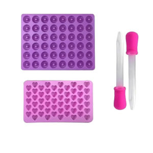 Bộ Khuôn Làm Kẹo Dẻo Hình Gấu 2/5 Chiếc Với Khuôn Silicon Chống Dính Làm Sô Cô La Khuôn Làm Thạch Fondant Đa Hình Dạng Tự Làm Dụng Cụ Nhà Bếp Kèm 2 Dụng Cụ Nhỏ Giọt