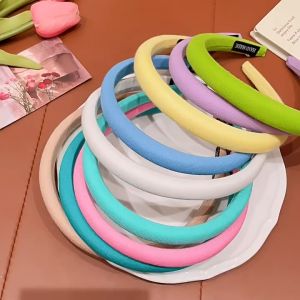 Bờm tóc cho bé  Băng đô cài tóc bé gái bờm tóc xốp thun gân bản nhỏ  phong cách Hồng Đậu nhiều màu sắc siêu đáng yêu BB01