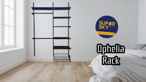 Ophelia D.I.Y. Metal Wall Mounted Open Wardrobe Clothes Rack / Storage & Display Rack By Super Sky