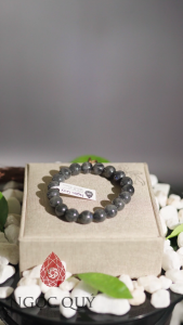 Vòng tay đá xà cừ xám ánh xanh 2A hợp mệnh Kim & Thủy - NQ Jewelry